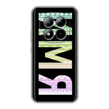 Силиконовый чехол на Xiaomi Redmi Note 15 Pro Plus 5G с принтом ИМЯ