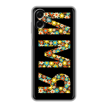 Силиконовый чехол на Samsung Galaxy A07 с принтом ИМЯ