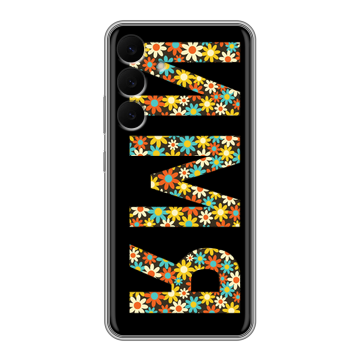 Силиконовый чехол на Samsung Galaxy S25 FE с принтом ИМЯ