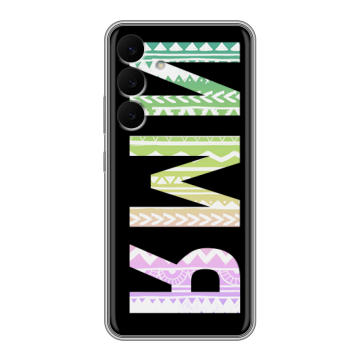 Силиконовый чехол на Samsung Galaxy S25 FE с принтом ИМЯ