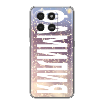 Силиконовый чехол на Honor X7d с принтом ФАМИЛИЯ