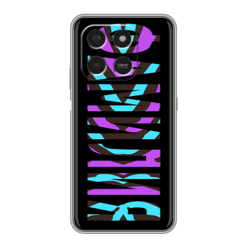 Силиконовый чехол на Honor X7d с принтом ФАМИЛИЯ