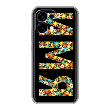 Силиконовый чехол на OPPO A6 Pro с принтом ИМЯ