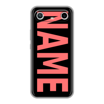 Силиконовый чехол на Tecno Spark Slim с принтом NAME