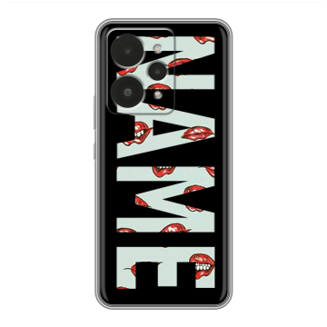 Силиконовый чехол на Realme 15 с принтом NAME