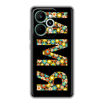 Силиконовый чехол на Realme 15 Pro с принтом ИМЯ