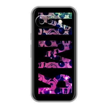 Силиконовый чехол на Google Pixel 9A с принтом ИМЯ