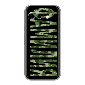 Силиконовый чехол на Google Pixel 9A с принтом ФАМИЛИЯ