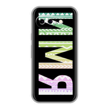 Силиконовый чехол на Google Pixel 9A с принтом ИМЯ