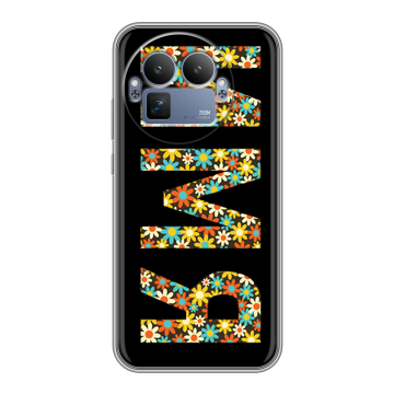Силиконовый чехол на Realme GT8 Pro с принтом ИМЯ