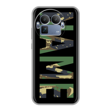 Силиконовый чехол на Realme GT8 Pro с принтом NAME