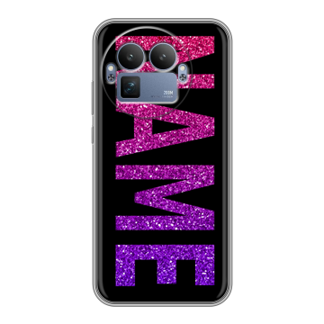 Силиконовый чехол на Realme GT8 Pro с принтом NAME