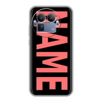 Силиконовый чехол на Realme GT8 Pro с принтом NAME