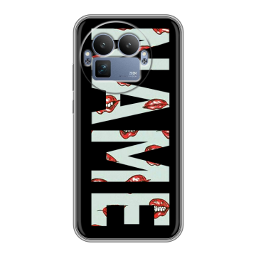 Силиконовый чехол на Realme GT8 Pro с принтом NAME