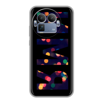 Силиконовый чехол на Realme GT8 Pro с принтом ИМЯ