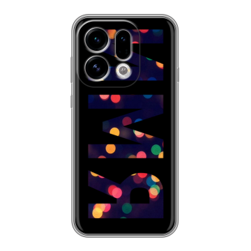 Силиконовый чехол на OPPO Find X9 с принтом ИМЯ