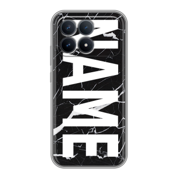Силиконовый чехол на Poco F8 Pro с принтом NAME