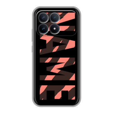 Силиконовый чехол на Poco F8 Pro с принтом NAME