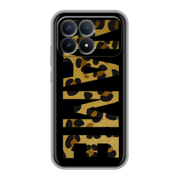 Силиконовый чехол на Poco F8 Pro с принтом NAME