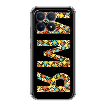 Силиконовый чехол на Poco F8 Pro с принтом ИМЯ