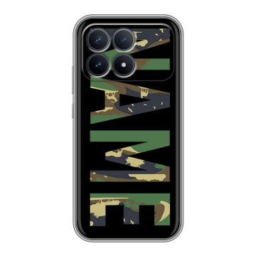 Силиконовый чехол на Poco F8 Pro с принтом NAME