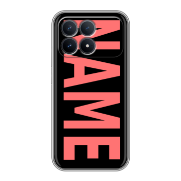 Силиконовый чехол на Poco F8 Pro с принтом NAME