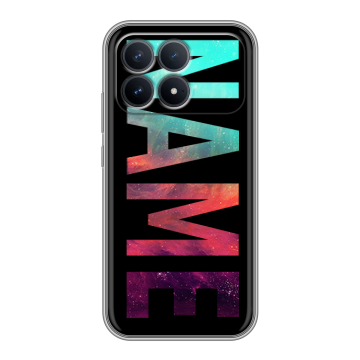 Силиконовый чехол на Poco F8 Pro с принтом NAME