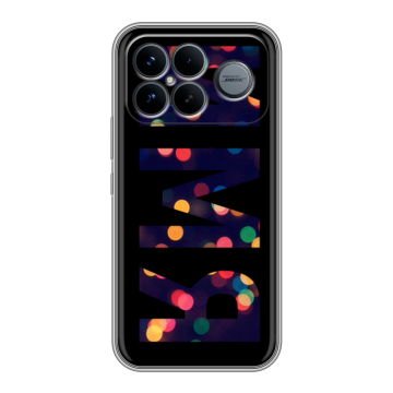 Силиконовый чехол на Poco F8 Ultra с принтом ИМЯ
