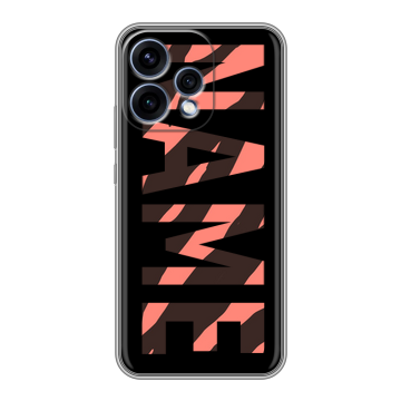 Силиконовый чехол на OPPO Reno15 с принтом NAME