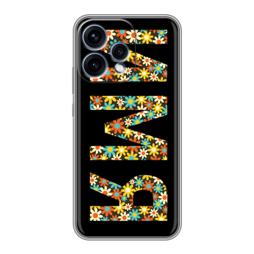 Силиконовый чехол на OPPO Reno15 с принтом ИМЯ