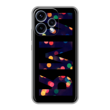 Силиконовый чехол на OPPO Reno15 с принтом ИМЯ