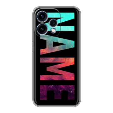 Силиконовый чехол на OPPO Reno15 с принтом NAME