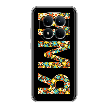 Силиконовый чехол на Redmi Note 15 5G с принтом ИМЯ