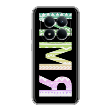 Силиконовый чехол на Redmi Note 15 5G с принтом ИМЯ
