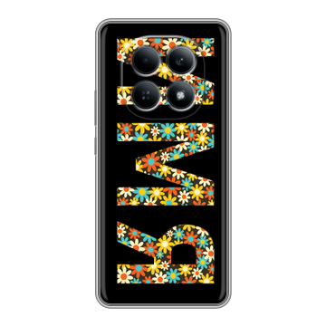 Силиконовый чехол на Redmi Note 15 4G с принтом ИМЯ