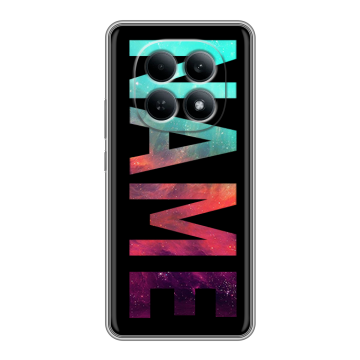 Силиконовый чехол на Redmi Note 15 4G с принтом NAME
