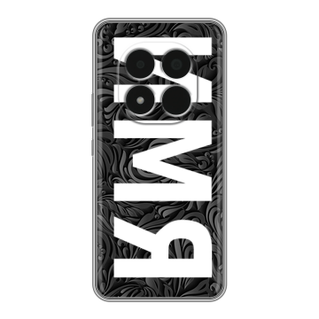 Силиконовый чехол на Redmi Note 15 Pro 5G с принтом ИМЯ