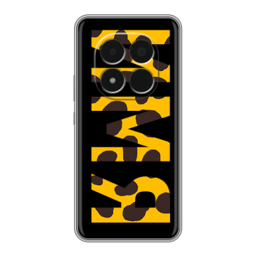 Силиконовый чехол на Redmi Note 15 Pro 5G с принтом ИМЯ