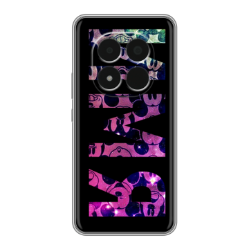 Силиконовый чехол на Redmi Note 15 Pro 5G с принтом ИМЯ