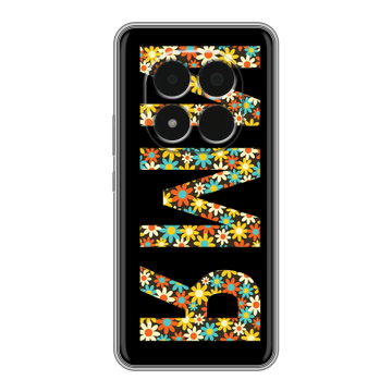 Силиконовый чехол на Redmi Note 15 Pro 5G с принтом ИМЯ