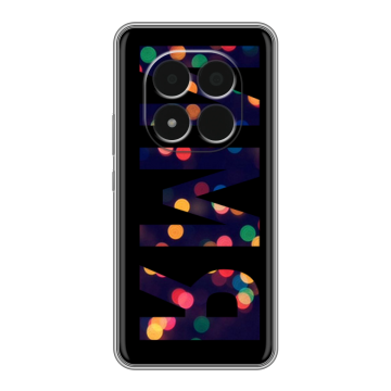 Силиконовый чехол на Redmi Note 15 Pro 5G с принтом ИМЯ