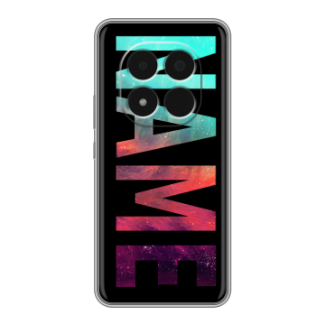 Силиконовый чехол на Redmi Note 15 Pro 5G с принтом NAME
