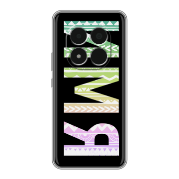 Силиконовый чехол на Redmi Note 15 Pro 5G с принтом ИМЯ