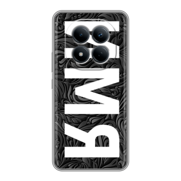 Силиконовый чехол на Redmi Note 15 Pro 4G с принтом ИМЯ