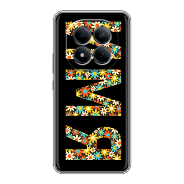 Силиконовый чехол на Redmi Note 15 Pro 4G с принтом ИМЯ