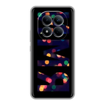 Силиконовый чехол на Redmi Note 15 Pro 4G с принтом ИМЯ
