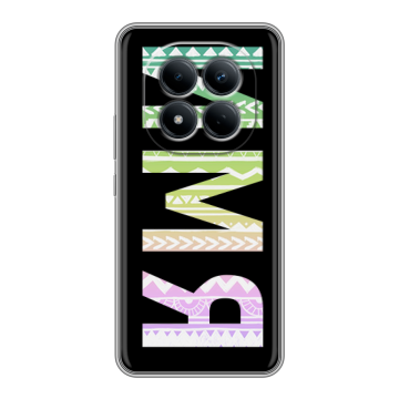 Силиконовый чехол на Redmi Note 15 Pro 4G с принтом ИМЯ