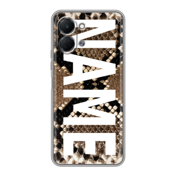 Силиконовый чехол на Tecno Spark Go 3 с принтом NAME