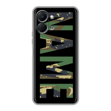 Силиконовый чехол на Tecno Spark Go 3 с принтом NAME