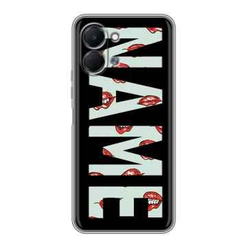 Силиконовый чехол на Tecno Spark Go 3 с принтом NAME